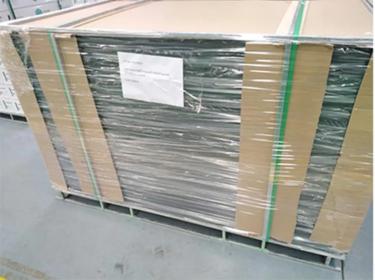 Wrapped metal gate package with a protective frame and identification sheet