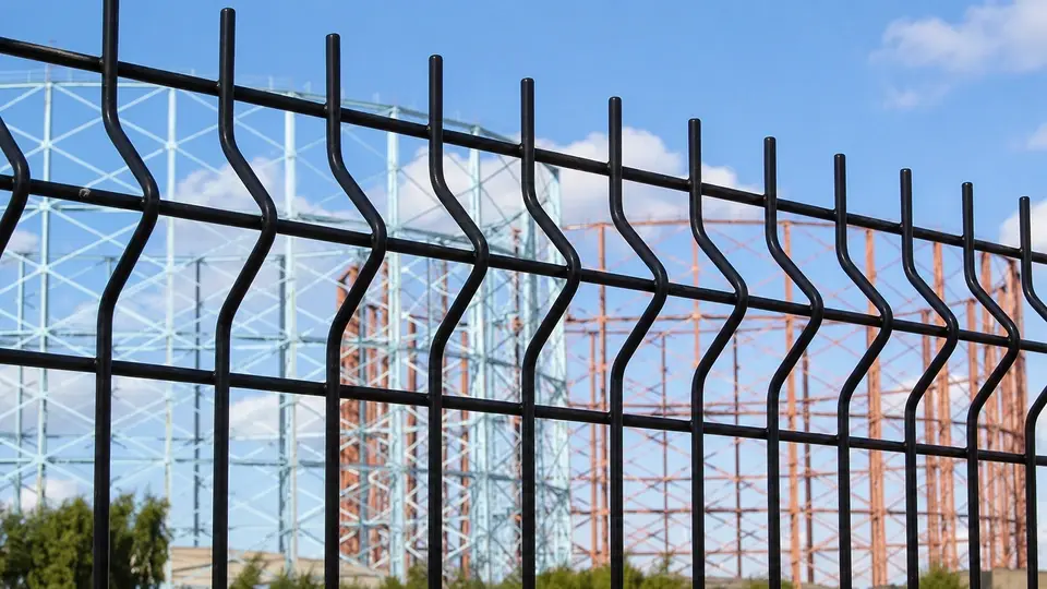 V bends and projecting vertical wires at a panel edge