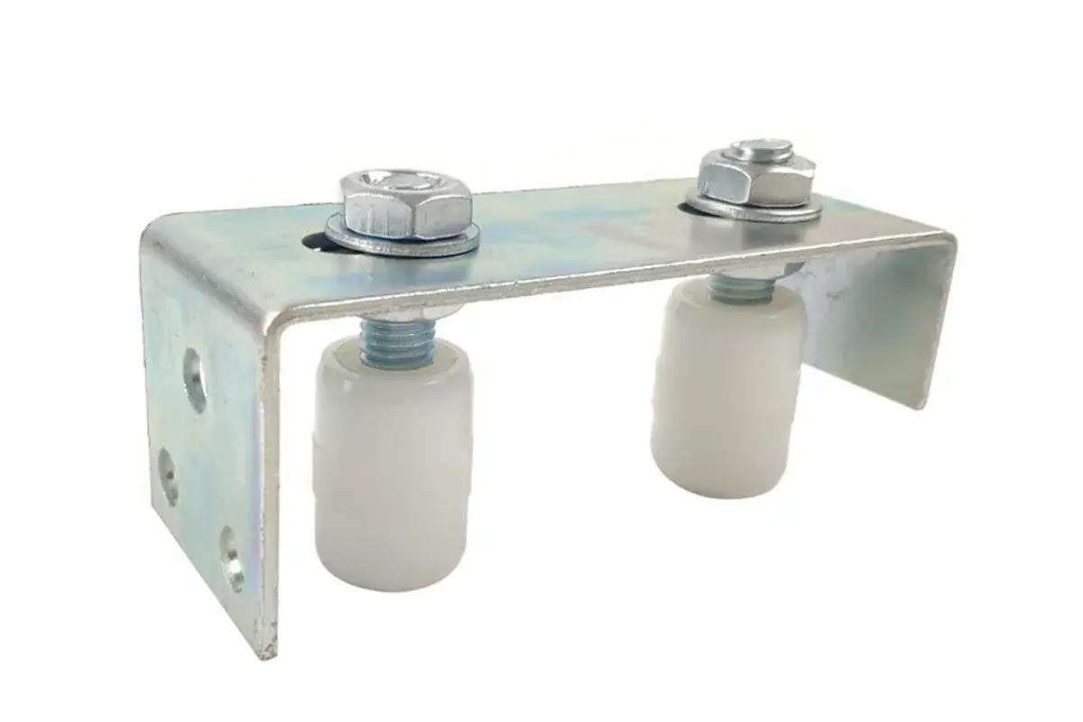 Steel upper guide roller bracket for a sliding gate