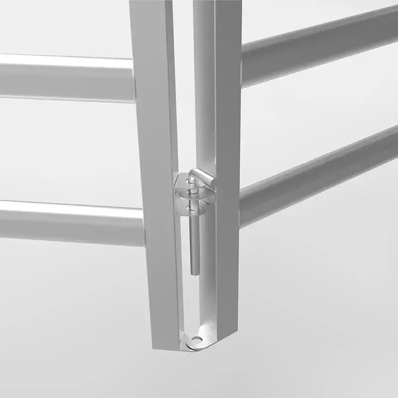 Product rendering of a cattle panel post and connection detail