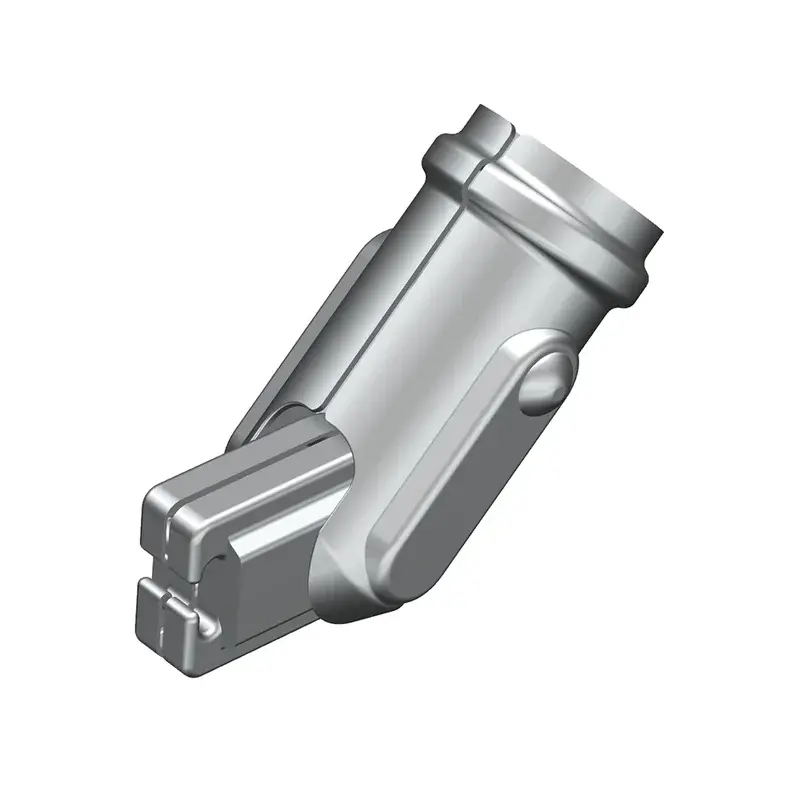 Angled adjustable steel clamp for a round fence post
