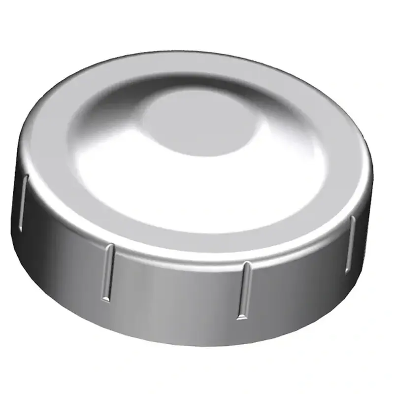 Galvanised round dome cap for a metal fence post