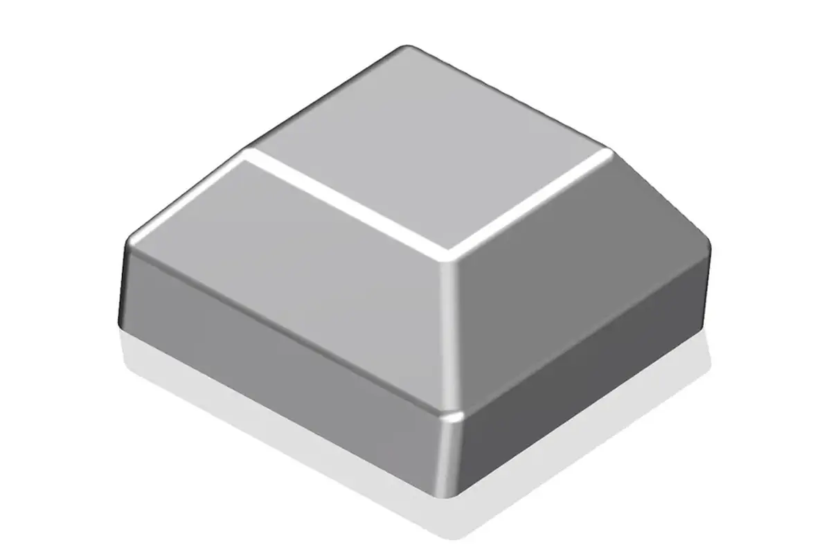 Square metal cover cap for a fence post