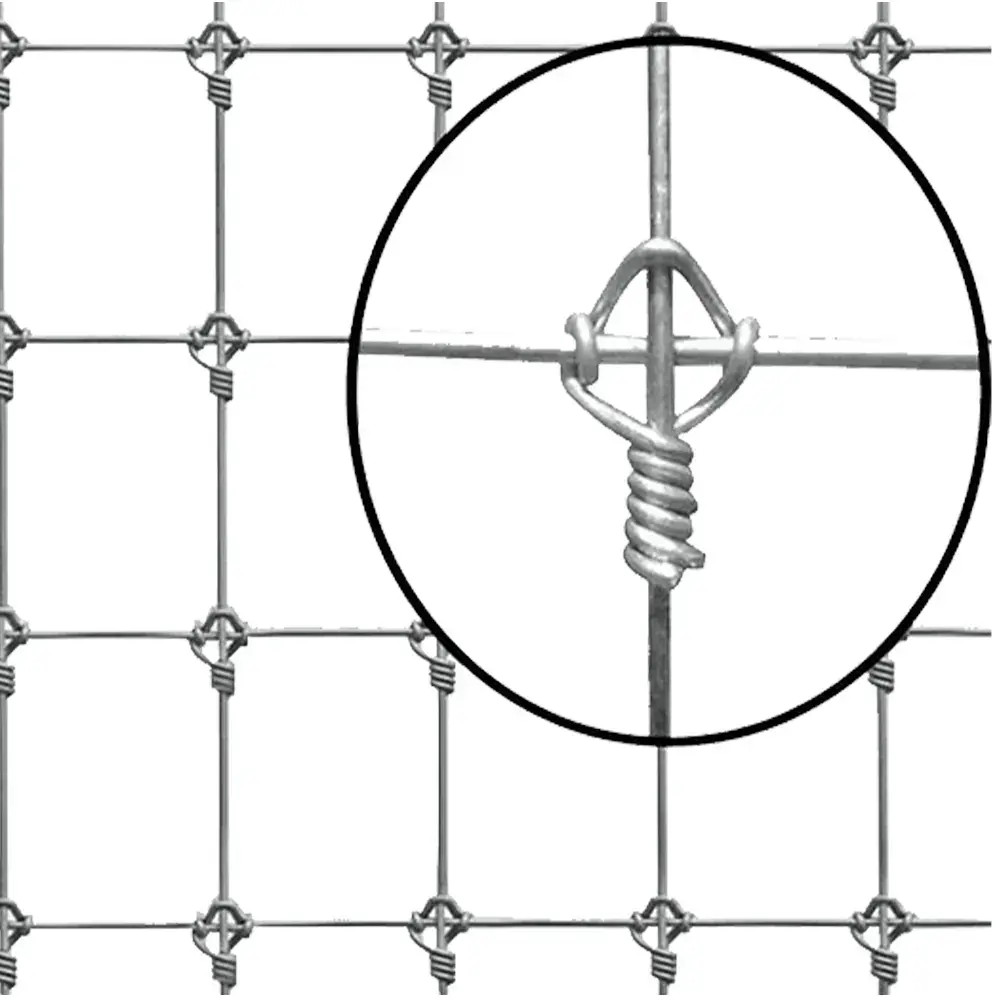 Illustration of fixed-knot wire intersections and mesh openings