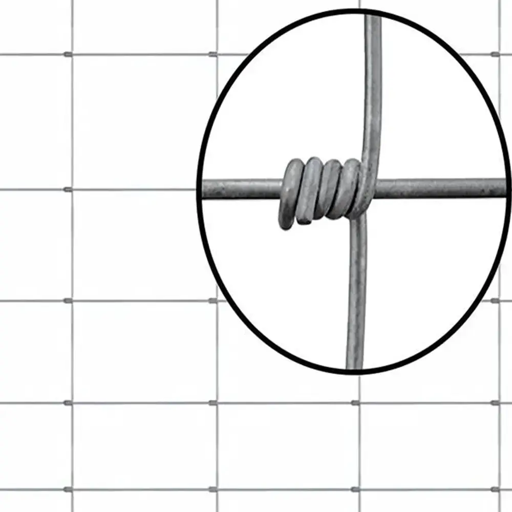 Illustration of a hinge-joint wrap at a field fence wire intersection