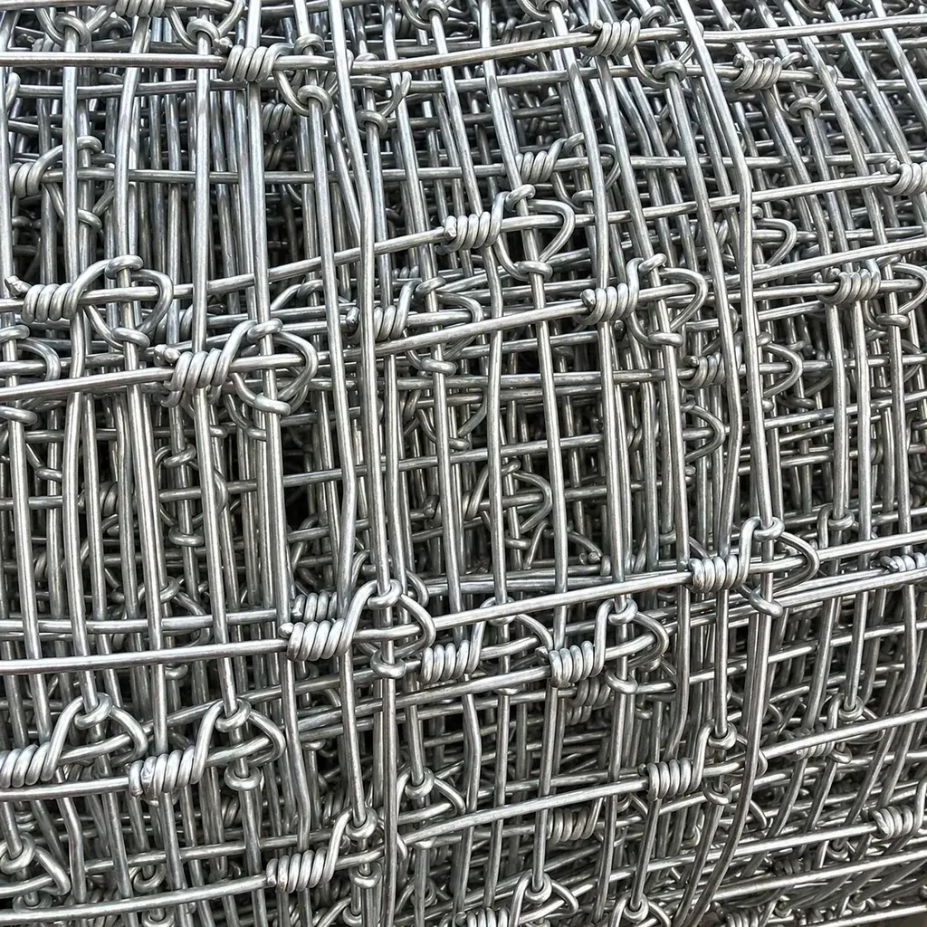 S-knot horse fence rolls showing narrow rectangular openings